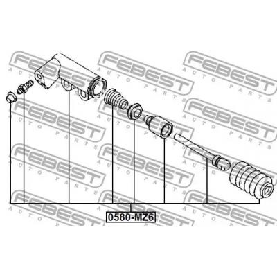 Цилиндр FEBEST 0580-MZ6 Цилиндр FEBEST 0580-MZ6