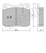 Комплект тормозных колодок METELLI 22-0011-2 Комплект тормозных колодок METELLI 22-0011-2
