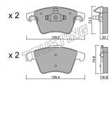Комплект тормозных колодок TRUSTING 568.3 Комплект тормозных колодок TRUSTING 568.3