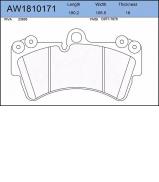 Комплект тормозных колодок AYWIPARTS AW1810171 Комплект тормозных колодок AYWIPARTS AW1810171