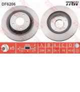 Тормозной диск TRW DF6206 Тормозной диск TRW DF6206