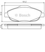 Комплект тормозных колодок BOSCH 0 986 495 266 Комплект тормозных колодок BOSCH 0 986 495 266