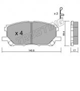 Комплект тормозных колодок TRUSTING 634.0 Комплект тормозных колодок TRUSTING 634.0