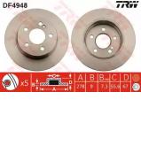 Тормозной диск TRW DF4948 Тормозной диск TRW DF4948