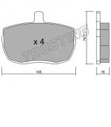 Комплект тормозных колодок TRUSTING 018.0 Комплект тормозных колодок TRUSTING 018.0