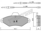 Комплект тормозных колодок TRUSTING 146.0 Комплект тормозных колодок TRUSTING 146.0
