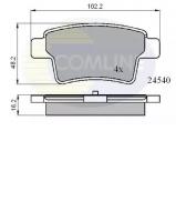 Комплект тормозных колодок COMLINE CBP01713 Комплект тормозных колодок COMLINE CBP01713