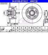 Тормозной диск ATE 24.0108-0116.2 Тормозной диск ATE 24.0108-0116.2