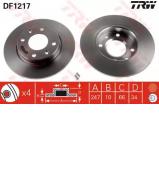 Тормозной диск TRW DF1217 Тормозной диск TRW DF1217