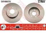 Тормозной диск TRW DF4863S Тормозной диск TRW DF4863S