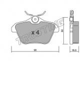 Комплект тормозных колодок TRUSTING 115.0 Комплект тормозных колодок TRUSTING 115.0