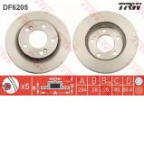 Тормозной диск TRW DF6205 Тормозной диск TRW DF6205
