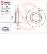 Тормозной диск BREMBO 08.A650.10 Тормозной диск BREMBO 08.A650.10