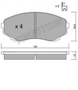 Комплект тормозных колодок TRUSTING 493.0 Комплект тормозных колодок TRUSTING 493.0