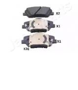 Комплект тормозных колодок JAPANPARTS PA-K26AF Комплект тормозных колодок JAPANPARTS PA-K26AF