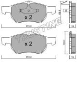 Комплект тормозных колодок TRUSTING 539.0 Комплект тормозных колодок TRUSTING 539.0