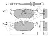 Комплект тормозных колодок METELLI 22-0178-1K Комплект тормозных колодок METELLI 22-0178-1K