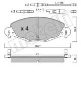 Комплект тормозных колодок METELLI 22-0332-0 Комплект тормозных колодок METELLI 22-0332-0