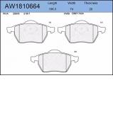 Комплект тормозных колодок AYWIPARTS AW1810664 Комплект тормозных колодок AYWIPARTS AW1810664