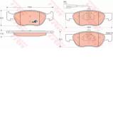 Комплект тормозных колодок TRW GDB1290 Комплект тормозных колодок TRW GDB1290