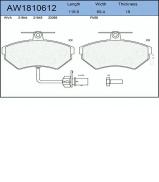 Комплект тормозных колодок AYWIPARTS AW1810612 Комплект тормозных колодок AYWIPARTS AW1810612