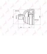 Шарнирный комплект LYNXauto CO-8024 Шарнирный комплект LYNXauto CO-8024