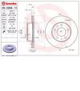 Тормозной диск BREMBO 09.5906.14 Тормозной диск BREMBO 09.5906.14