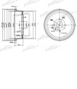 Тормозный барабан PATRON PDR1122 Тормозный барабан PATRON PDR1122