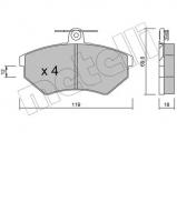 Комплект тормозных колодок METELLI 22-0050-0 Комплект тормозных колодок METELLI 22-0050-0