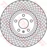 Тормозной диск TRW DF6015S Тормозной диск TRW DF6015S