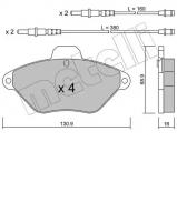 Комплект тормозных колодок METELLI 22-0157-0 Комплект тормозных колодок METELLI 22-0157-0