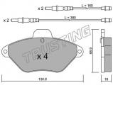 Комплект тормозных колодок TRUSTING 160.0 Комплект тормозных колодок TRUSTING 160.0