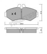 Комплект тормозных колодок TRUSTING 588.0 Комплект тормозных колодок TRUSTING 588.0