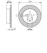 Тормозной диск BOSCH 0 986 479 615 Тормозной диск BOSCH 0 986 479 615