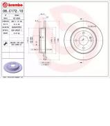 Тормозной диск BREMBO 08.C172.10