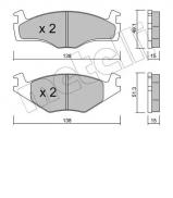 Комплект тормозных колодок METELLI 22-0045-0 Комплект тормозных колодок METELLI 22-0045-0
