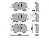 Комплект тормозных колодок TRUSTING 745.0 Комплект тормозных колодок TRUSTING 745.0
