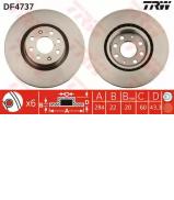 Тормозной диск TRW DF4737 Тормозной диск TRW DF4737
