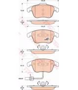 Комплект тормозных колодок TRW GDB1814 Комплект тормозных колодок TRW GDB1814