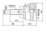Шарнирный комплект AYWIPARTS AW1510015 Шарнирный комплект AYWIPARTS AW1510015