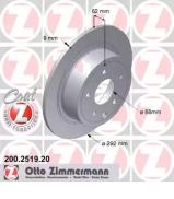Тормозной диск ZIMMERMANN 200.2519.20 Тормозной диск ZIMMERMANN 200.2519.20