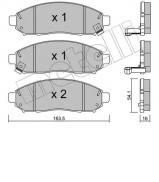 Комплект тормозных колодок METELLI 22-0743-0 Комплект тормозных колодок METELLI 22-0743-0