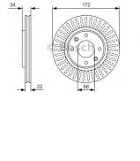 Тормозной диск BOSCH 0 986 479 R63 Тормозной диск BOSCH 0 986 479 R63