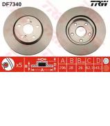Тормозной диск TRW DF7340 Тормозной диск TRW DF7340
