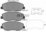 Комплект тормозных колодок TEXTAR 2435101 Комплект тормозных колодок TEXTAR 2435101