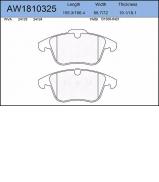 Комплект тормозных колодок AYWIPARTS AW1810325 Комплект тормозных колодок AYWIPARTS AW1810325