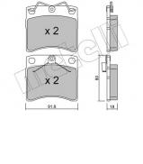 Комплект тормозных колодок METELLI 22-0163-1 Комплект тормозных колодок METELLI 22-0163-1