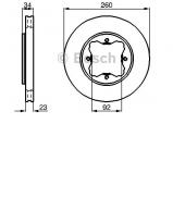 Тормозной диск BOSCH 0 986 478 568 Тормозной диск BOSCH 0 986 478 568