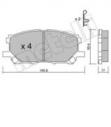 Комплект тормозных колодок METELLI 22-0618-0 Комплект тормозных колодок METELLI 22-0618-0