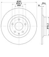 Тормозной диск TEXTAR 92242703 Тормозной диск TEXTAR 92242703